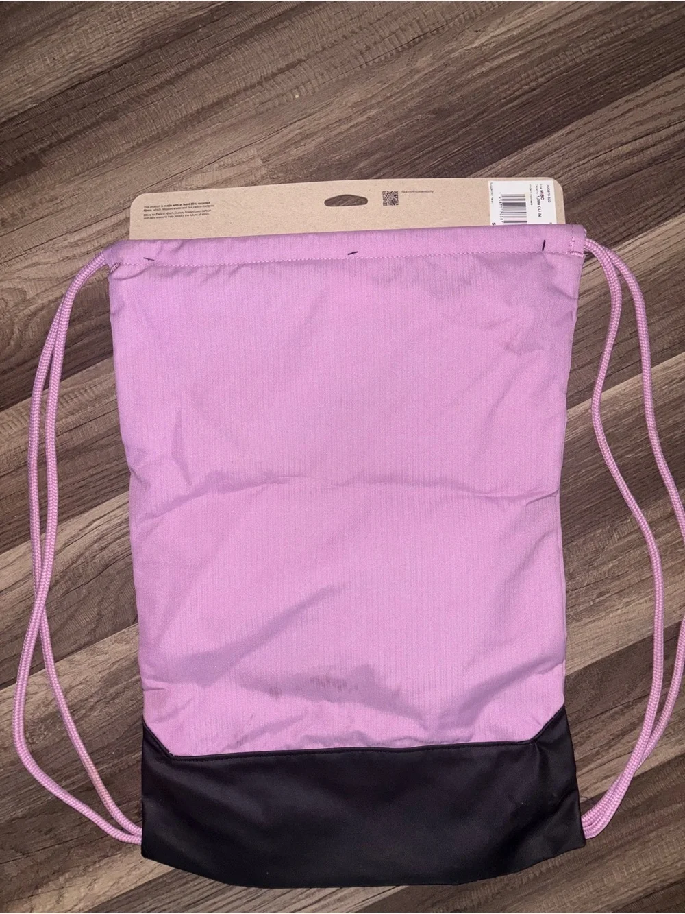 Nike Pink Drawstring Backpack with Black Base
